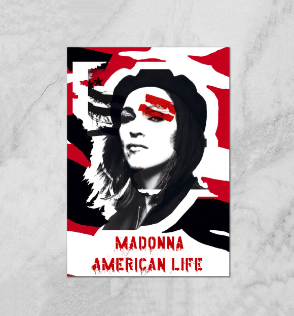Плакат с изображением American Life цвета Белый