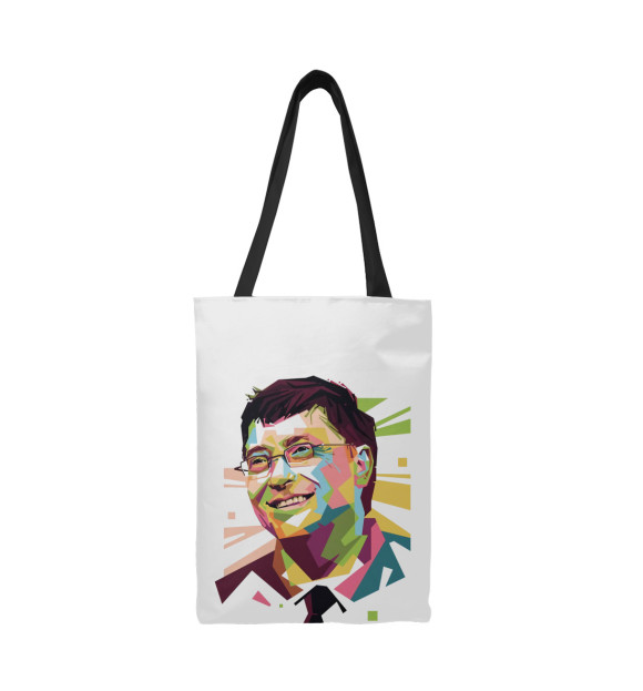Сумка-шоппер с изображением Билл Гейтс цвета 