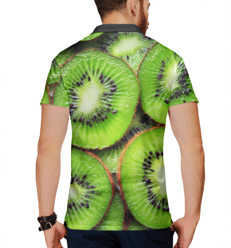 

Поло Print Bar, Белый, Киви