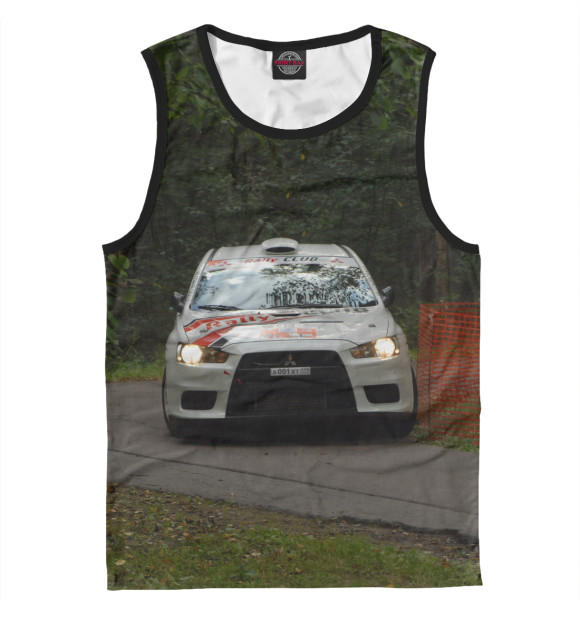 Майка для мальчика с изображением mitsubishi lancer evolution X цвета Белый