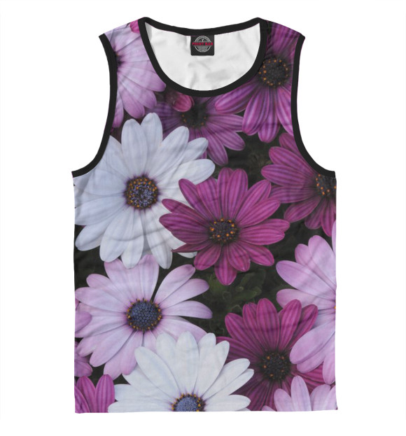 Майка для мальчика с изображением Хризантемы цвета Белый