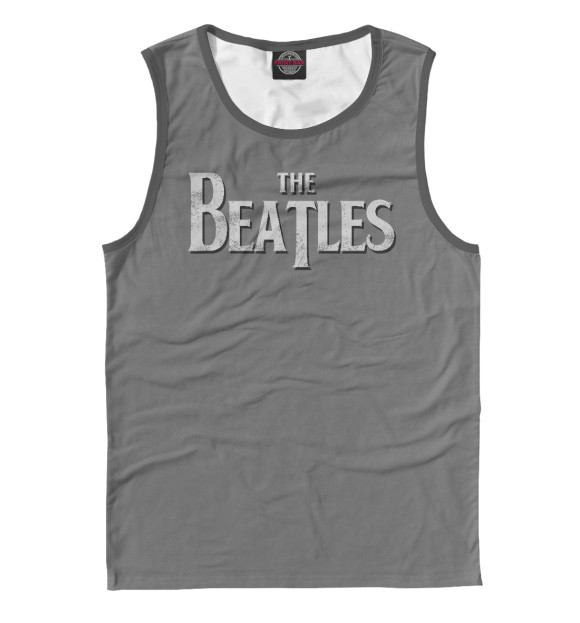 Мужская майка с притом The Beatles Gray цвета Белый Мужская майка с изображением The Beatles Gray цвета Белый