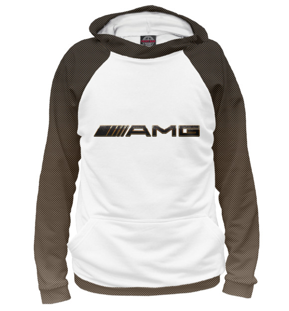 Женское худи с изображением AMG цвета Белый