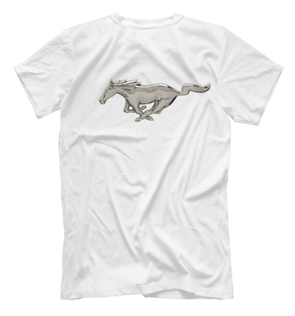 Мужская футболка с изображением Mustang цвета Белый