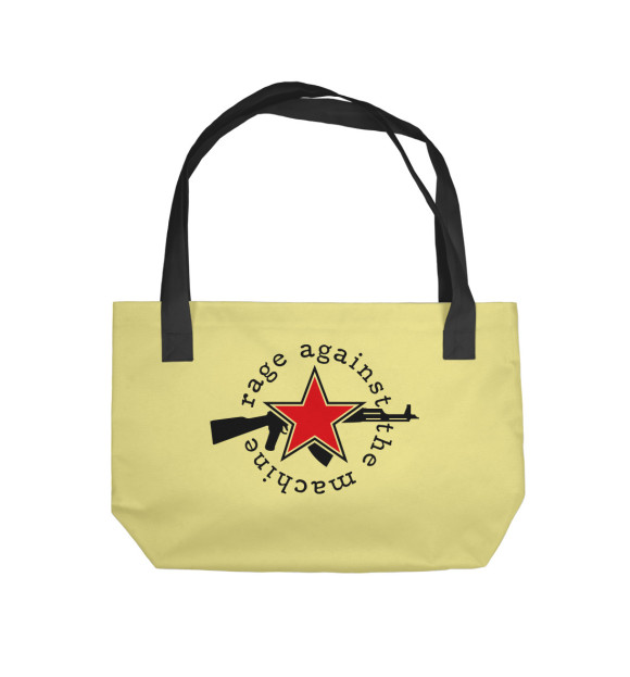 Пляжная сумка с изображением Rage Against the Machine цвета 