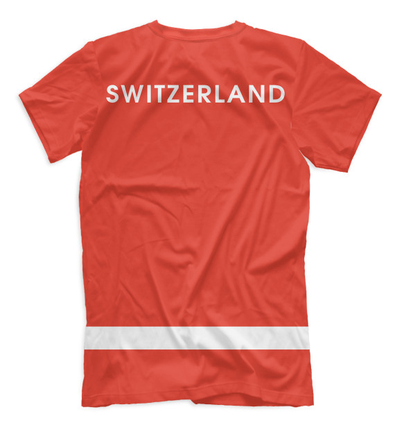 Мужская футболка с изображением Сборная Швейцарии цвета Белый
