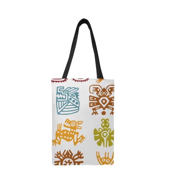 Сумка-шоппер с изображением Тотем Майя цвета 