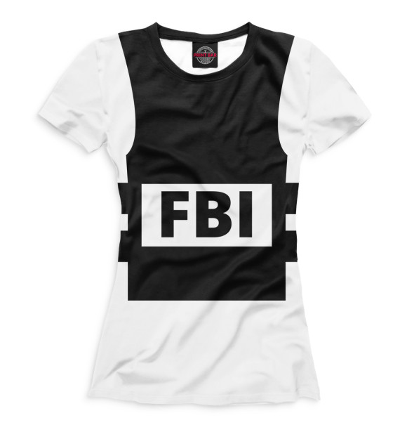 Футболка для девочек с изображением FBI цвета Белый