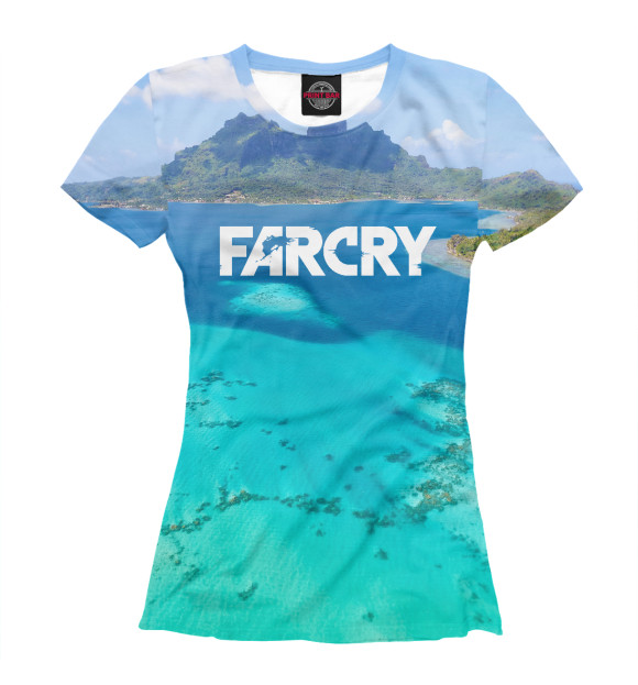 Женская футболка с изображением FARCRY цвета Белый