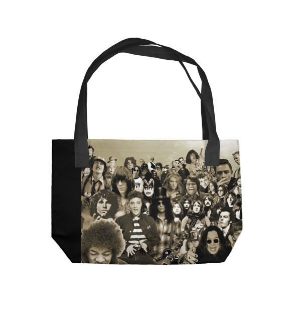 Пляжная сумка с изображением Rock n Roll цвета 