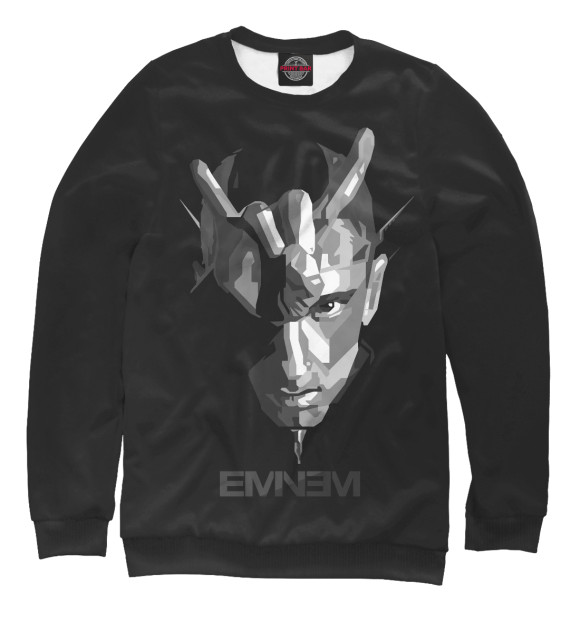 Мужской свитшот с изображением Eminem цвета Белый
