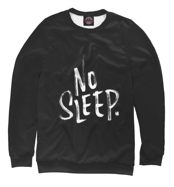 Свитшот для мальчиков с изображением No Sleep цвета Белый