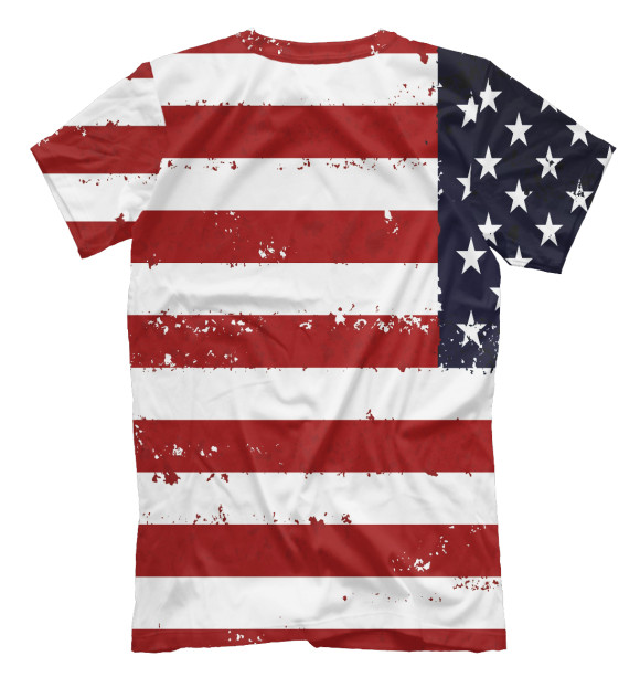 Мужская футболка с изображением Америка цвета Белый