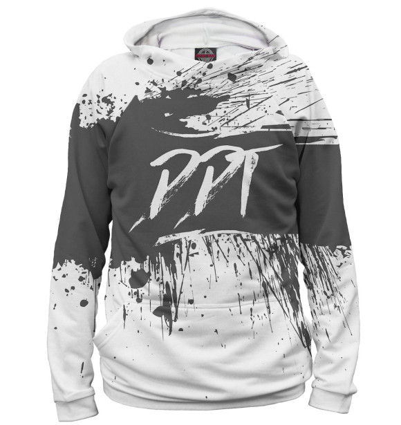 Мужское худи с изображением DDT цвета Белый