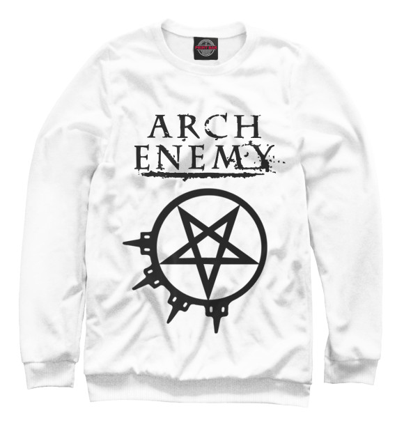 Мужской свитшот с изображением Arch Enemy цвета Белый