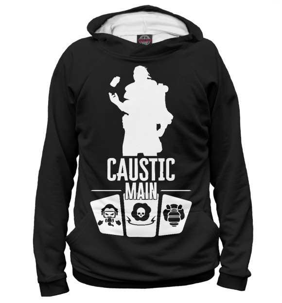 Женское худи с притом Apex Caustic цвета Белый Женское худи с изображением Apex Caustic цвета Белый