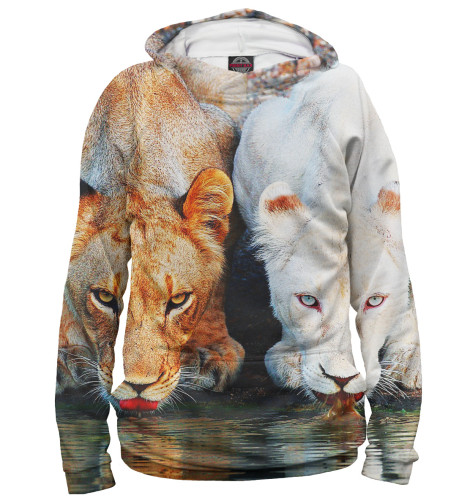 

Худи Print Bar, Белый, Львы