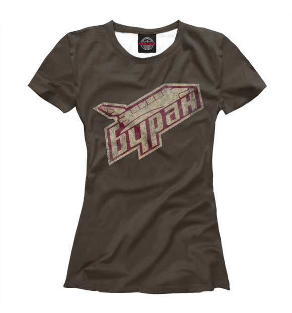 Футболка для девочек с изображением Буран цвета Белый