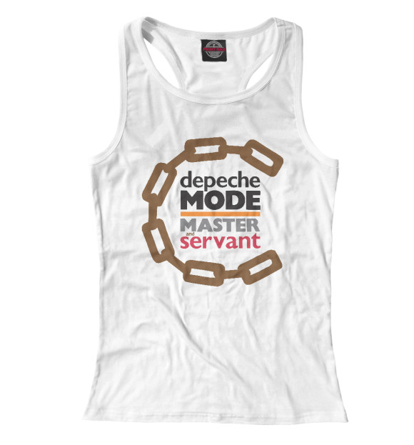 Женская майка-борцовка с изображением Master And Servant цвета Белый
