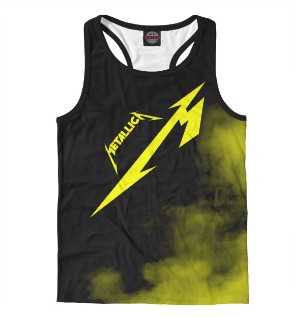 Мужская майка-борцовка с изображением Metallica цвета Белый