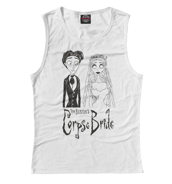 Майка для девочки с изображением Corpse Bride цвета Белый