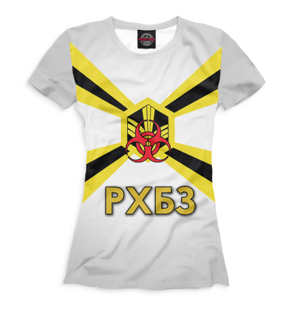 Футболка для девочек с изображением Войска РХБЗ цвета Белый