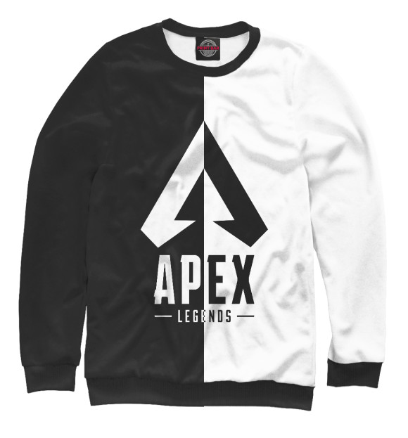 Свитшот для девочек с изображением Apex Black цвета Белый