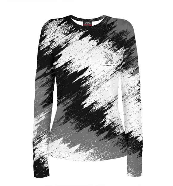 Женский лонгслив с изображением Peugeot цвета Белый