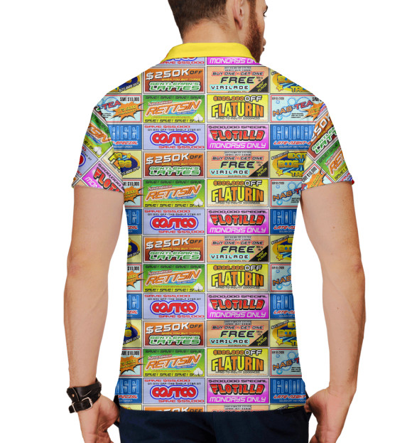 Мужское поло с изображением Идиократия (Idiocracy) цвета Белый