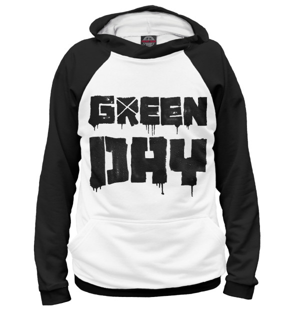 Худи для мальчика с изображением Green Day цвета Белый