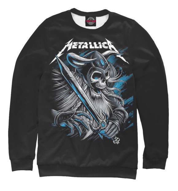 Свитшот для мальчиков с изображением Metallica цвета Белый