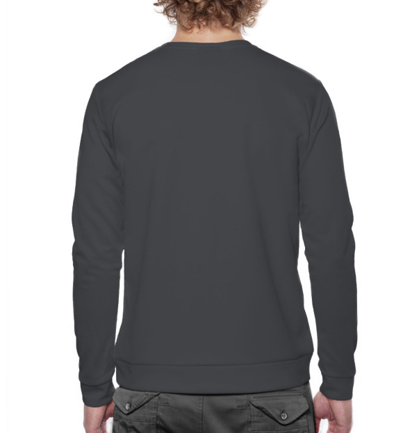 Мужской свитшот с изображением Кирилл — борода и корона цвета Белый