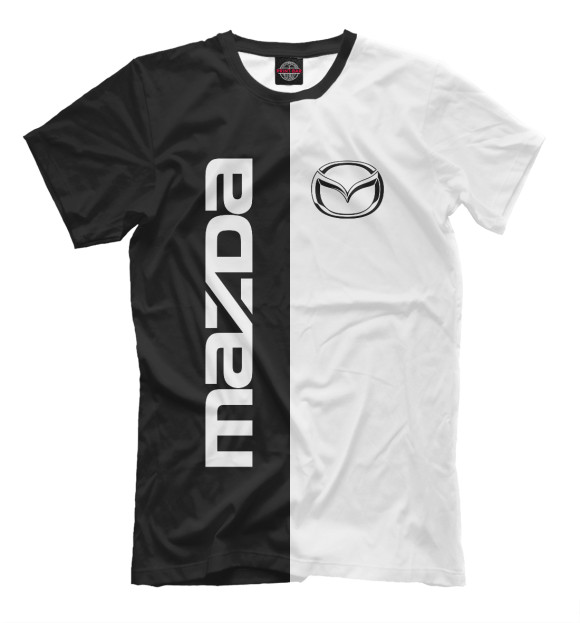 Мужская футболка с изображением Mazda цвета Белый