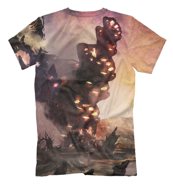 Мужская футболка с изображением SKYRIM цвета Белый