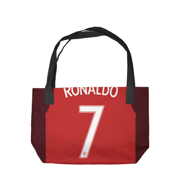 Пляжная сумка с изображением Криштиану Роналду Форма Сборной Португалии цвета 