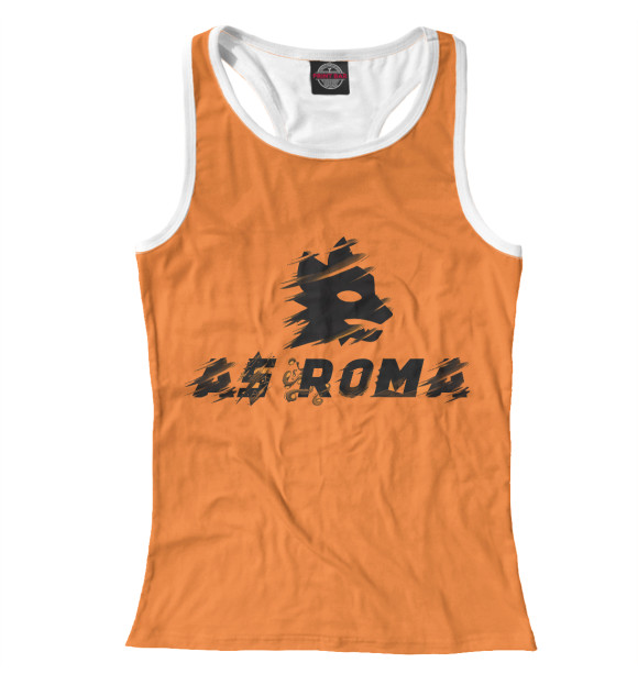 Женская майка-борцовка с притом AS Roma цвета Белый Женская майка-борцовка с изображением AS Roma цвета Белый