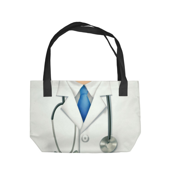 Пляжная сумка с изображением Я Доктор! цвета 