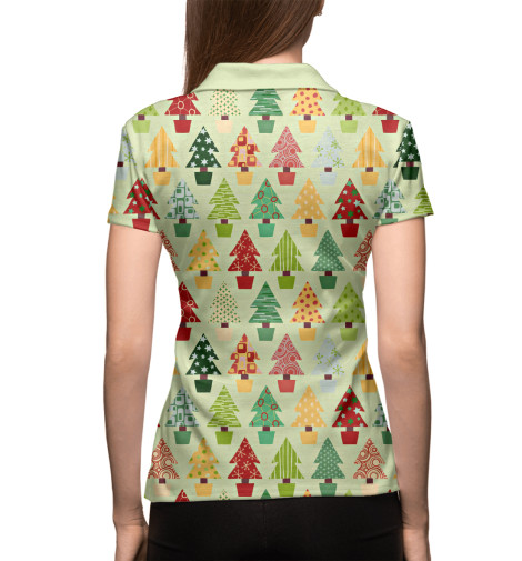 

Поло Print Bar, Белый, Ёлочки