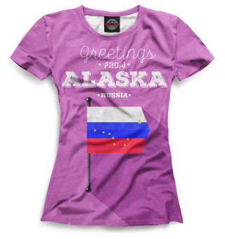 Женская футболка Аляска