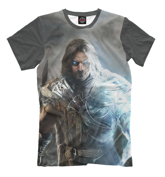 Мужская футболка с изображением Middle-earth: Shadow of Mordor цвета Серый