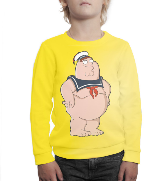 Свитшот для мальчиков с изображением Питер цвета Белый