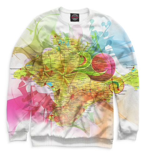 

Свитшоты Print Bar, Белый, Карта Крыма