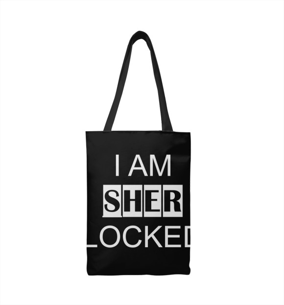 Сумка-шоппер с изображением I am Sherlocked цвета 