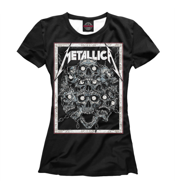 Футболка для девочек с изображением Metallica цвета Белый