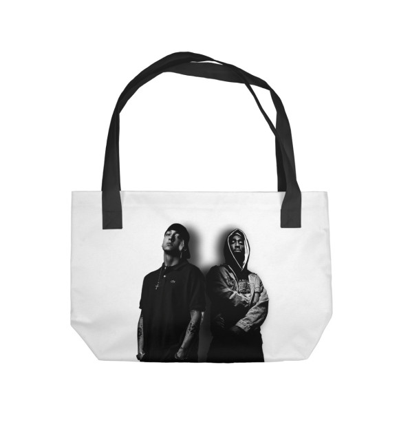 Пляжная сумка с изображением Эминем и Тупак цвета 