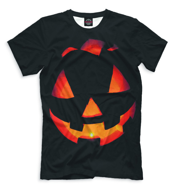 Мужская футболка с изображением Halloween цвета Черный