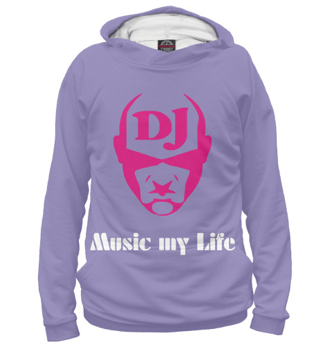 

Худи Print Bar, Белый, Music my life