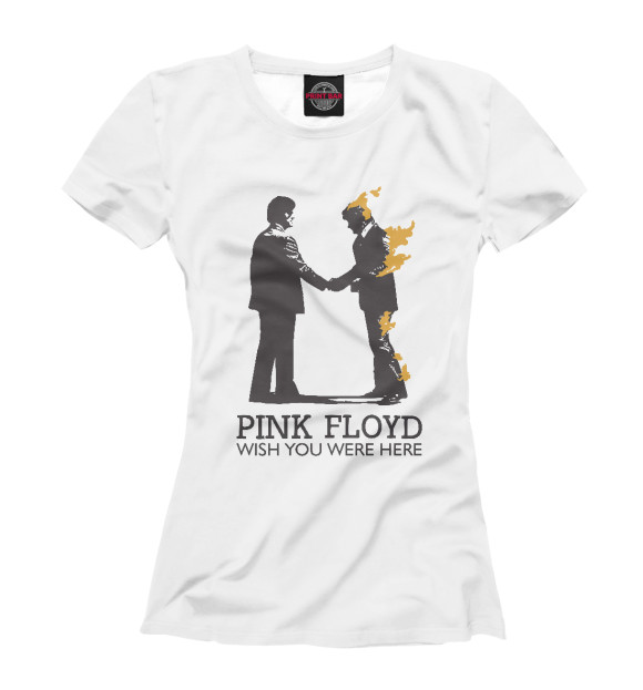 Футболка для девочек с изображением Pink Floyd цвета Белый