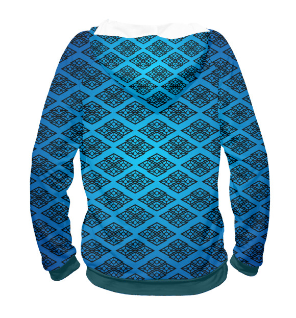 Мужское худи с изображением Мозаика цвета Белый