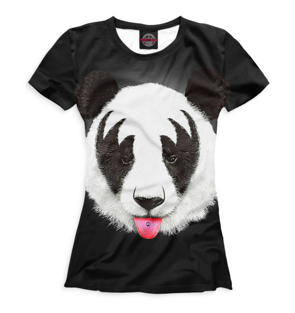 Футболка для девочек с изображением Панда цвета Белый